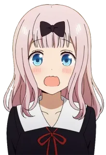 😳 Chika Fujiwara Kaguya-sama: Love Is War аниме, Чика Фудзивара, Госпожа Кагуя: в любви как на войне, милый, удивлённый, девушка telegram sticker