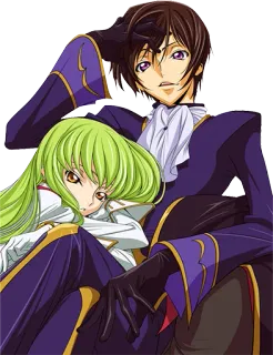 😏 Lelouch Lamperouge Code Geass anime, c.c., zero, lelouch, lamperouge telegram sticker