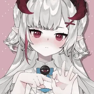 😈 アニメ, 悪魔, 悪魔, 角, 女の子, 侮辱的なジェスチャー whatsapp sticker