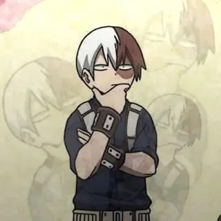 🗞 Shoto Todoroki My Hero Academia 쇼토 토도로키, 나의 히어로 아카데미아, 애니메이션, 만화, 캐릭터, 생각 whatsapp sticker