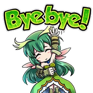 👬 Bye bye! Anime, Hoạt hình, Nhân vật, Tạm biệt, Chia tay, Vẫy tay, Dễ thương, Thân thiện telegram sticker