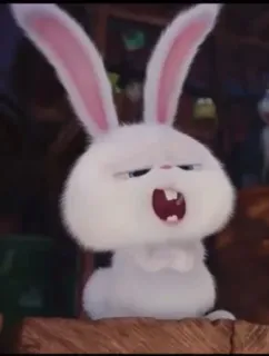 🐰 Snowball The Secret Life of Pets Dibujo animado, Conejo, Conejito, Animal, Divertido whatsapp sticker