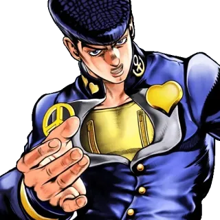 🌝 Josuke Higashikata JoJo's Bizarre Adventure anime, character, jojo, josuke, manga telegram sticker