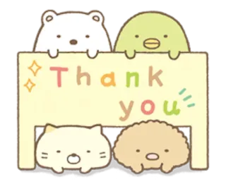 😂 Thank you terima kasih, imut, karakter, kawaii, salam telegram sticker