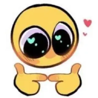 💋 이모지, 귀여운, 수줍음, 하트, 만화 telegram sticker