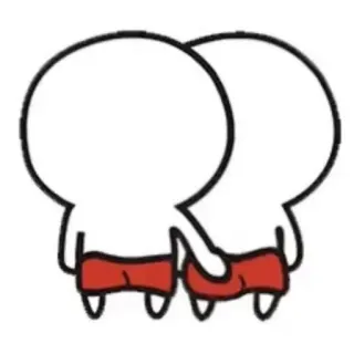 ❤️ Мультфильм, Пара, Красный, Купальник telegram sticker