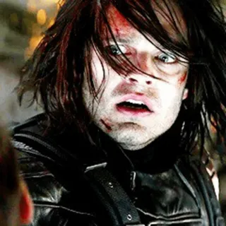 😐 Bucky Barnes Marvel Зимний Солдат, Marvel, Мстители, Баки Барнс, Себастьян Стэн, Кровь, Бой, Ранение telegram sticker
