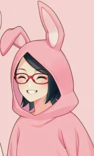 🐇 lapin, animé, Sarada Uchiha telegram sticker