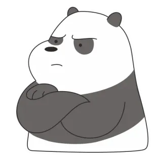 😤 Panda We Bare Bears Panda, We Bare Bears, Kartun, Beruang, Marah, Pemarah telegram sticker