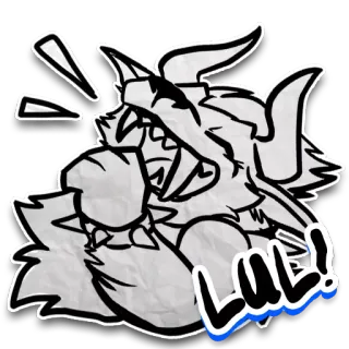 😆 LUL! grappig, meme, lol, lachen, cartoon telegram sticker