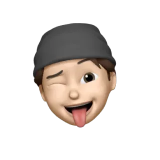 🕷 Emoji, Wajah, Berkedip, Lidah, Topi, Kartun, Stiker whatsapp sticker