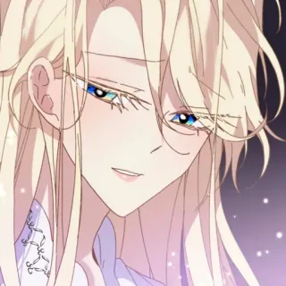 🪞 anime, manga, portrait, blonde hair, character, illustration telegram sticker
