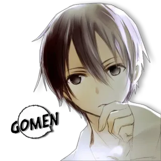 🙂 GOMEN anime, apology, sorry, japanese, cartoon, manga telegram sticker