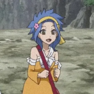 😊 Levy McGarden Fairy Tail anime, fairy tail, levy mcgarden, cartoon, character, manga telegram sticker