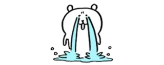 🧸 crying, sad, tears, cartoon, animal, emotion telegram sticker