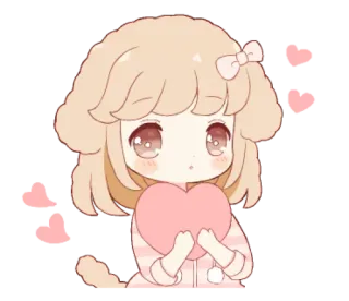 💗 anjing, anak anjing, imut, hati, kartun, menggemaskan, hewan telegram sticker