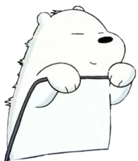 😌 Ice Bear We Bare Bears urso, desenho animado, animal, urso polar, fofo telegram sticker