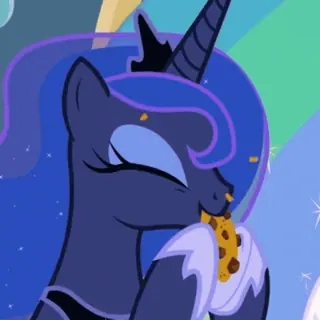 🍪 Princess Luna My Little Pony Pony, Princesa, Dibujo animado, Galleta, Lindo telegram sticker