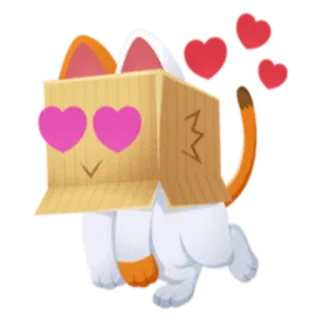 😍 gato, amor, corações, fofo, animal, adesivo whatsapp sticker