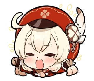 🥳 Klee Genshin Impact klee, genshin impact, anime, video game, kawaii, cute, chibi telegram sticker