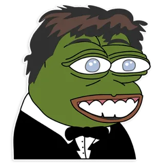 😬 Pepe the Frog Pepe the Frog, meme, internet meme, cartoon frog telegram sticker