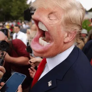 🤯 Donald Trump polityka, karykatura, satyra polityczna, humor telegram sticker