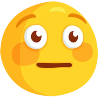 😳 emoji, visage, expression, neutre telegram sticker