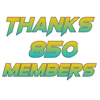 🙏 THANKS 850 MEMBERS thanks, members, celebration, community, achievement whatsapp sticker