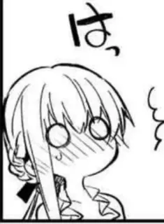 ⁉️ はっ Anime, Manga, Schattig, Meisje, Geschokt, Expressie, Chibi telegram sticker