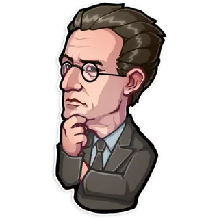 🤔 Theodor Adorno thinker, philosopher, intellectual, Adorno telegram sticker
