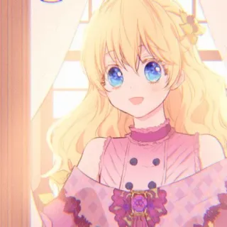 🌨️ Anime, Mignon, Fille, Blonde, Princesse, Manga whatsapp sticker