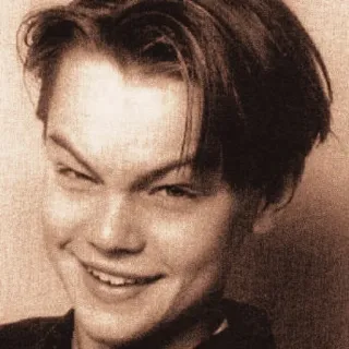 🌻 Leonardo DiCaprio actor, young, celebrity, portrait telegram sticker