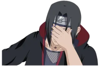 🎧 Itachi Naruto Anime, Naruto, Itachi, Facepalm, Postać telegram sticker