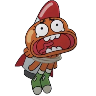 🚀 Darwin Watterson The Amazing World of Gumball Dibujo animado, Pez, Llorando, Triste, Animado whatsapp sticker