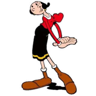 😍 Olive Oyl desenho animado, Olive Oyl, Popeye, clássico, personagem telegram sticker