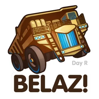😎 BELAZ! LKW, Fahrzeug, Transport, BelAZ telegram sticker