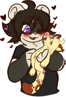 ❤️ cartoon, character, hearts, cute, stuffed animal telegram sticker