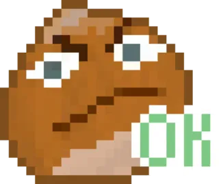 🆗 OK 好的, 批准, 像素艺术 telegram sticker