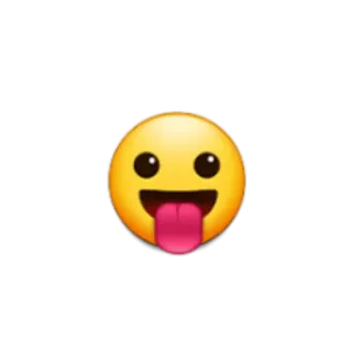 😛 Emoji, Rosto, Língua, Brincalhão, Bobo telegram sticker