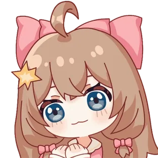 🥰 Anime, Dessin animé, Fille, Kawaii, Mignon, Autocollant whatsapp sticker