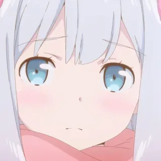 😟 anime, cute, girl, manga, kawaii telegram sticker
