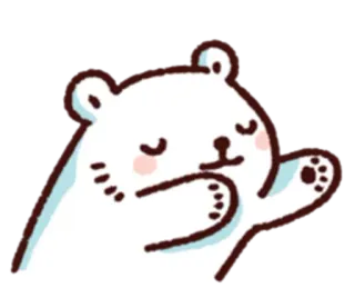 🤗 urso, fofo, desenho animado, kawaii, animal, adesivo whatsapp sticker