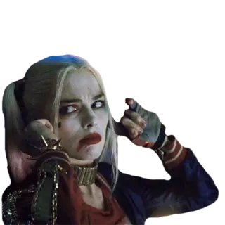 🙉 Harley Quinn harley quinn, dc comics, supervillana, margot robbie, escuadrón suicida, personaje de cómic whatsapp sticker