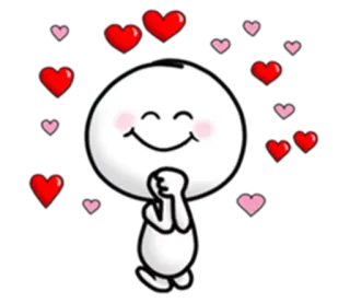 🙏 amore, cuori, carino, felice, cartoni animati telegram sticker