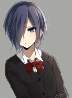 😔 Touka Kirishima Tokyo Ghoul anime, touka, ghoul, girl, kirishima telegram sticker