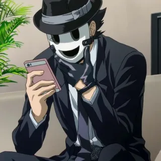 🚬 anime, mask, hat, man, suit telegram sticker