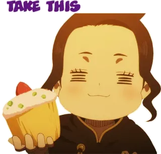 🎂 TAKE THIS 애니메이션, 컵케이크, 귀여운, 블랙 클로버 telegram sticker