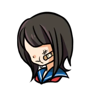 🤕 Fille anime, Blessé(e), Bandage, Uniforme scolaire, Dessin animé, Triste, Anime telegram sticker