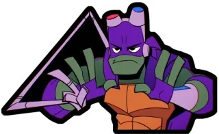 7️⃣ Donatello Rise of the Teenage Mutant Ninja Turtles นินจาเต่า, โดนาเทลโล, Rise of the Teenage Mutant Ninja Turtles, การ์ตูน, อาวุธ telegram sticker