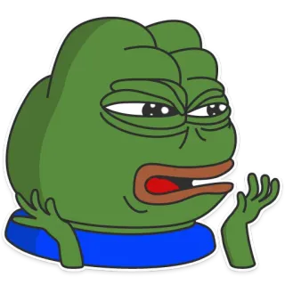 😑 Pepe the Frog pepe, frog, meme, internet, smug telegram sticker
